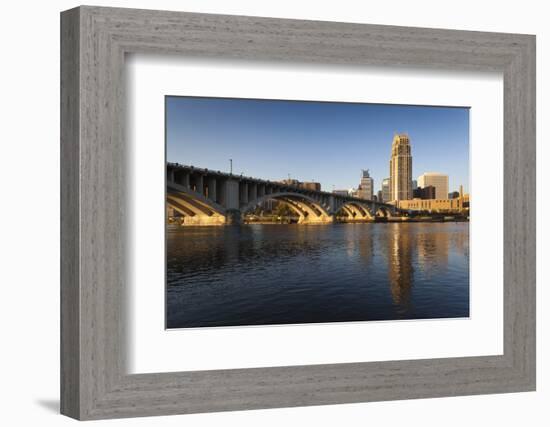 Third Avenue Bridge from Mississippi River at Dawn-Walter Bibikow-Framed Photographic Print