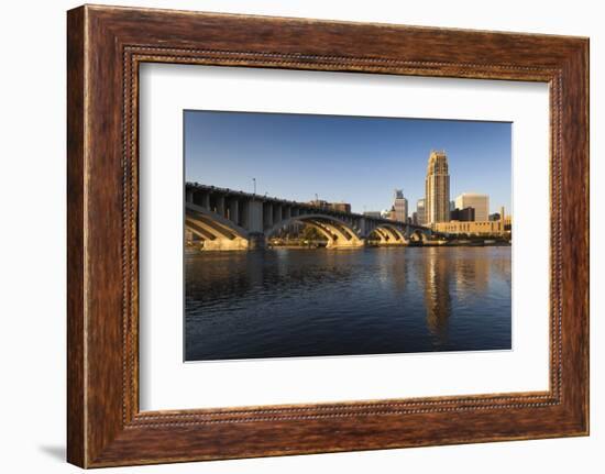 Third Avenue Bridge from Mississippi River at Dawn-Walter Bibikow-Framed Photographic Print