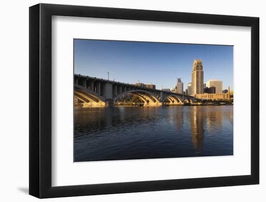 Third Avenue Bridge from Mississippi River at Dawn-Walter Bibikow-Framed Photographic Print