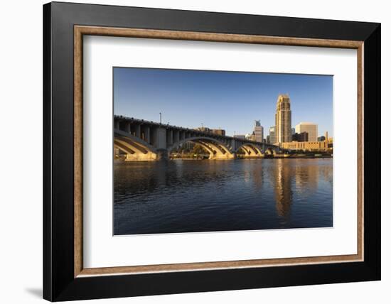 Third Avenue Bridge from Mississippi River at Dawn-Walter Bibikow-Framed Photographic Print