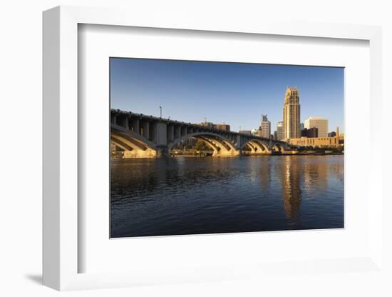 Third Avenue Bridge from Mississippi River at Dawn-Walter Bibikow-Framed Photographic Print