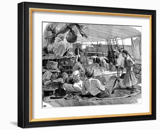 Third Class on Board the 'Kilwa, Brindisi to Burma, 1886-null-Framed Giclee Print