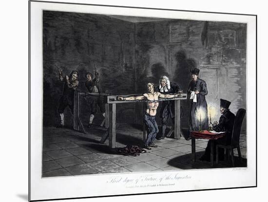Third Degree of Torture of Inquisition, engraved by L.C. Stadler-null-Mounted Giclee Print