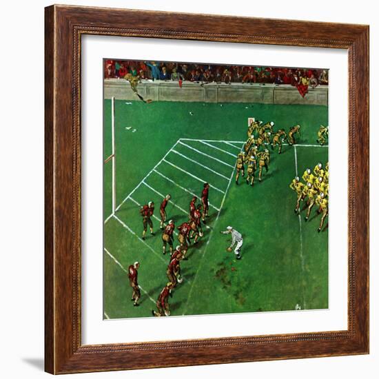 "Third Down, Goal to Go," October 15, 1949-Thornton Utz-Framed Giclee Print