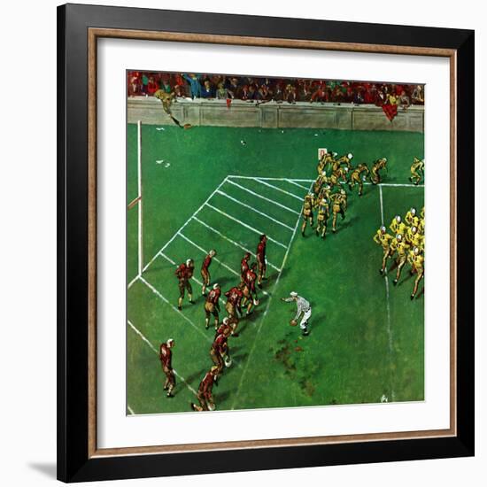 "Third Down, Goal to Go," October 15, 1949-Thornton Utz-Framed Giclee Print