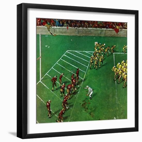 "Third Down, Goal to Go," October 15, 1949-Thornton Utz-Framed Giclee Print