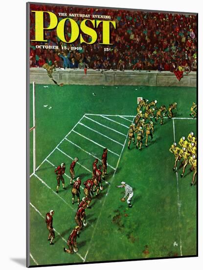 "Third Down, Goal to Go," Saturday Evening Post Cover, October 15, 1949-Thornton Utz-Mounted Giclee Print