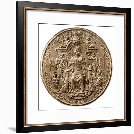 Third Great Seal of Queen Anne, Obverse, 1702-1714-null-Framed Photographic Print