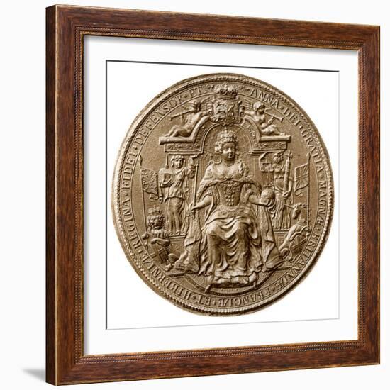 Third Great Seal of Queen Anne, Obverse, 1702-1714-null-Framed Photographic Print