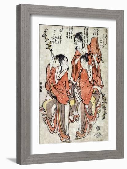 Third Month: Going to a Sumo Match, Fourth Month: Buddha's Birthday, Japanese Wood-Cut Print-Lantern Press-Framed Art Print