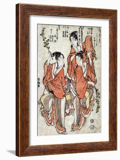 Third Month: Going to a Sumo Match, Fourth Month: Buddha's Birthday, Japanese Wood-Cut Print-Lantern Press-Framed Art Print