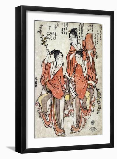 Third Month: Going to a Sumo Match, Fourth Month: Buddha's Birthday, Japanese Wood-Cut Print-Lantern Press-Framed Art Print