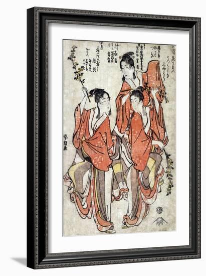 Third Month: Going to a Sumo Match, Fourth Month: Buddha's Birthday, Japanese Wood-Cut Print-Lantern Press-Framed Art Print