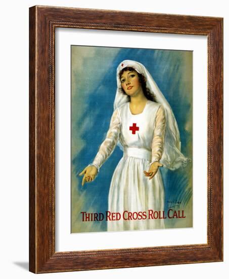 Third Red Cross Roll Call, 1918-William Haskell Coffin-Framed Giclee Print