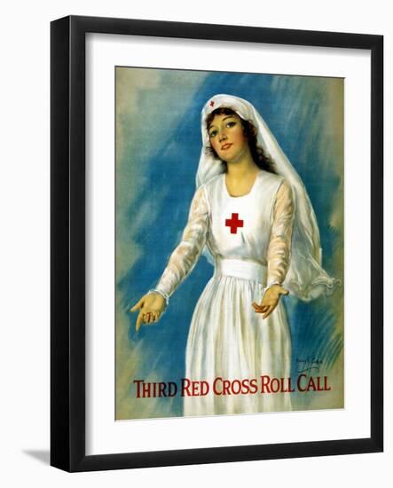 Third Red Cross Roll Call, 1918-William Haskell Coffin-Framed Giclee Print