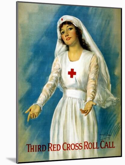 Third Red Cross Roll Call, 1918-William Haskell Coffin-Mounted Giclee Print