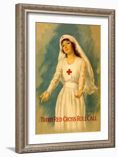 Third Red Cross Roll Call-William Haskell Coffin-Framed Art Print