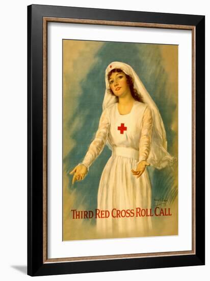 Third Red Cross Roll Call-William Haskell Coffin-Framed Art Print