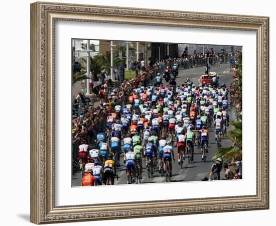 Third Stage of Tour de France, Leaving Old-Port Marseille, July 7, 2009-null-Framed Photographic Print