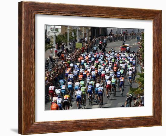 Third Stage of Tour de France, Leaving Old-Port Marseille, July 7, 2009-null-Framed Photographic Print