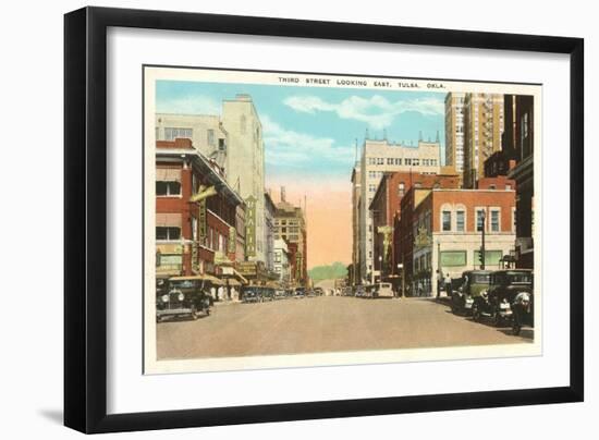 Third Street, Tulsa, Oklahoma-null-Framed Art Print