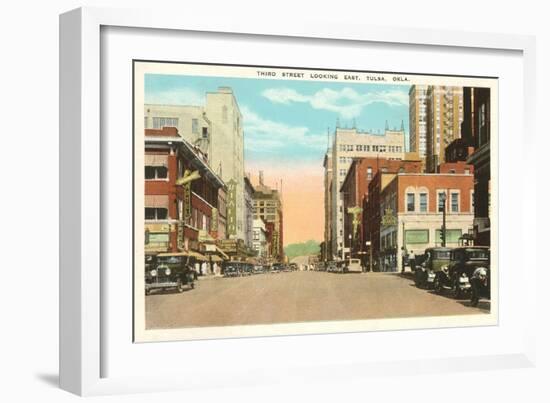 Third Street, Tulsa, Oklahoma-null-Framed Art Print