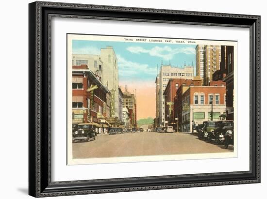 Third Street, Tulsa, Oklahoma-null-Framed Art Print