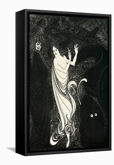 Third Tableau Illustration for Das Rheingold, Published in the Savoy, 1896-Aubrey Beardsley-Framed Premier Image Canvas