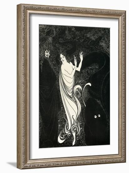 Third Tableau Illustration for Das Rheingold, Published in the Savoy, 1896-Aubrey Beardsley-Framed Giclee Print