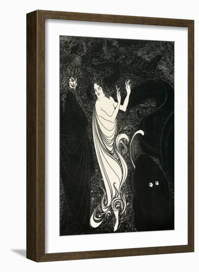 Third Tableau Illustration for Das Rheingold, Published in the Savoy, 1896-Aubrey Beardsley-Framed Giclee Print