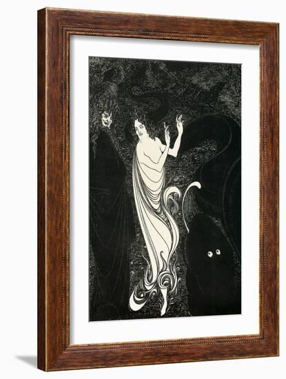 Third Tableau Illustration for Das Rheingold, Published in the Savoy, 1896-Aubrey Beardsley-Framed Giclee Print