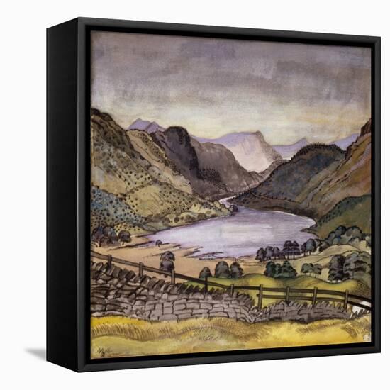 Thirlmere, 1914 (Pastel and W/C over Pencil on Paper)-Paul Nash-Framed Premier Image Canvas