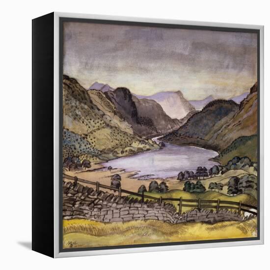 Thirlmere, 1914 (Pastel and W/C over Pencil on Paper)-Paul Nash-Framed Premier Image Canvas