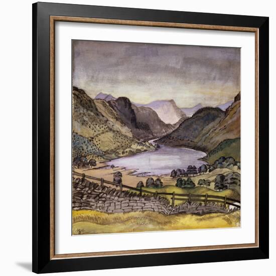 Thirlmere, 1914 (Pastel and W/C over Pencil on Paper)-Paul Nash-Framed Giclee Print