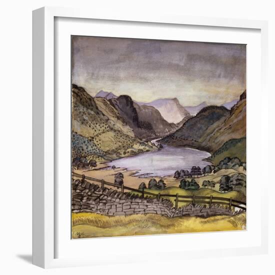 Thirlmere, 1914 (Pastel and W/C over Pencil on Paper)-Paul Nash-Framed Giclee Print