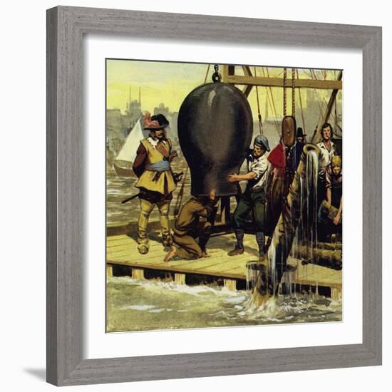 Thirty-Five Years Later, a Bronze Canon Was Raised from the Wreckage-Alberto Salinas-Framed Giclee Print