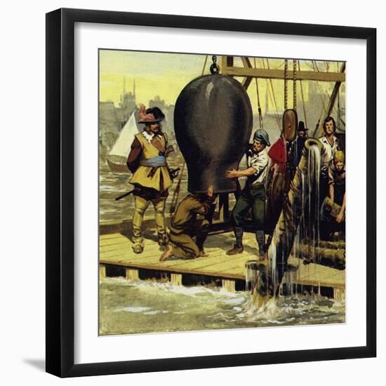 Thirty-Five Years Later, a Bronze Canon Was Raised from the Wreckage-Alberto Salinas-Framed Giclee Print