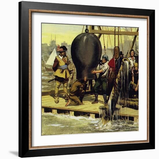 Thirty-Five Years Later, a Bronze Canon Was Raised from the Wreckage-Alberto Salinas-Framed Giclee Print