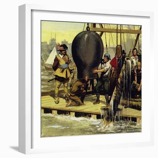 Thirty-Five Years Later, a Bronze Canon Was Raised from the Wreckage-Alberto Salinas-Framed Giclee Print