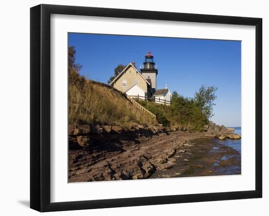 Thirty Mile Lighthouse, Golden Hill State Park, Lake Ontario, New York State, USA-Richard Cummins-Framed Photographic Print