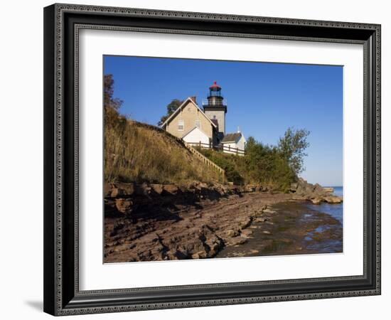 Thirty Mile Lighthouse, Golden Hill State Park, Lake Ontario, New York State, USA-Richard Cummins-Framed Photographic Print