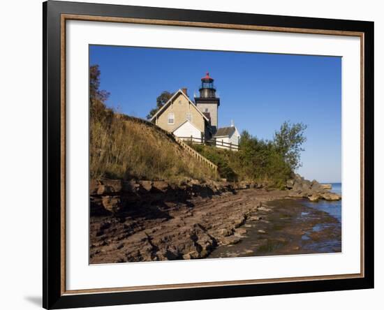 Thirty Mile Lighthouse, Golden Hill State Park, Lake Ontario, New York State, USA-Richard Cummins-Framed Photographic Print