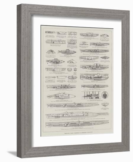 Thirty-Six Years' Progress in Submarine Navigation-null-Framed Giclee Print