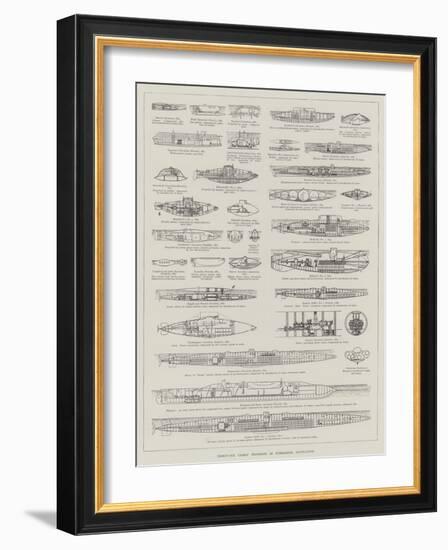 Thirty-Six Years' Progress in Submarine Navigation-null-Framed Giclee Print