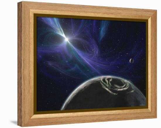 This Artist's Concept Depicts the Pulsar Planet System Discovered by Aleksander Wolszczan in 1992-Stocktrek Images-Framed Premier Image Canvas