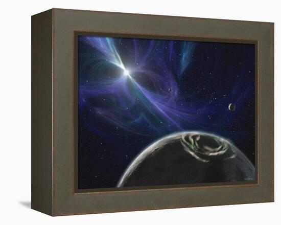 This Artist's Concept Depicts the Pulsar Planet System Discovered by Aleksander Wolszczan in 1992-Stocktrek Images-Framed Premier Image Canvas