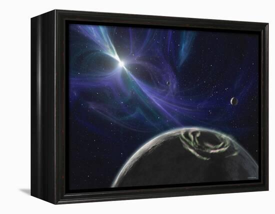 This Artist's Concept Depicts the Pulsar Planet System Discovered by Aleksander Wolszczan in 1992-Stocktrek Images-Framed Premier Image Canvas