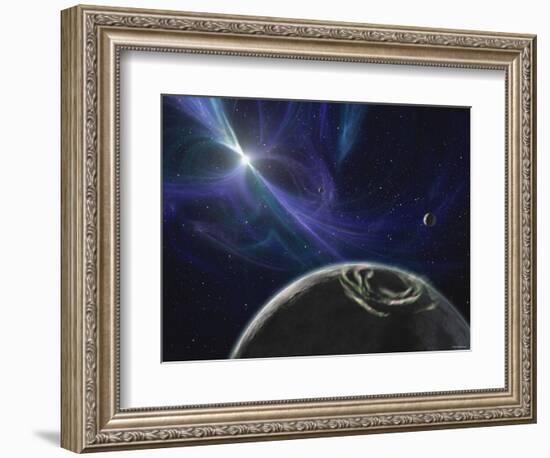 This Artist's Concept Depicts the Pulsar Planet System Discovered by Aleksander Wolszczan in 1992-Stocktrek Images-Framed Photographic Print