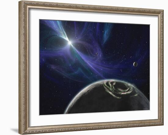 This Artist's Concept Depicts the Pulsar Planet System Discovered by Aleksander Wolszczan in 1992-Stocktrek Images-Framed Photographic Print