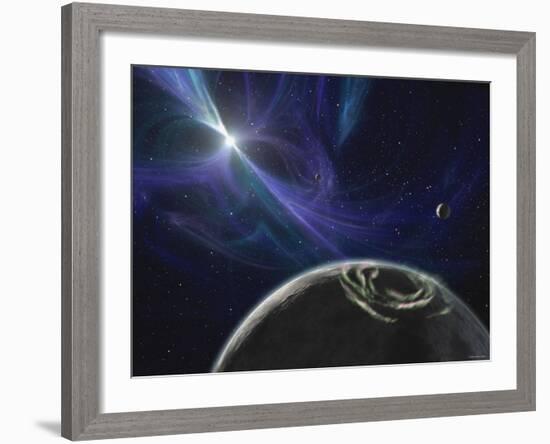This Artist's Concept Depicts the Pulsar Planet System Discovered by Aleksander Wolszczan in 1992-Stocktrek Images-Framed Photographic Print